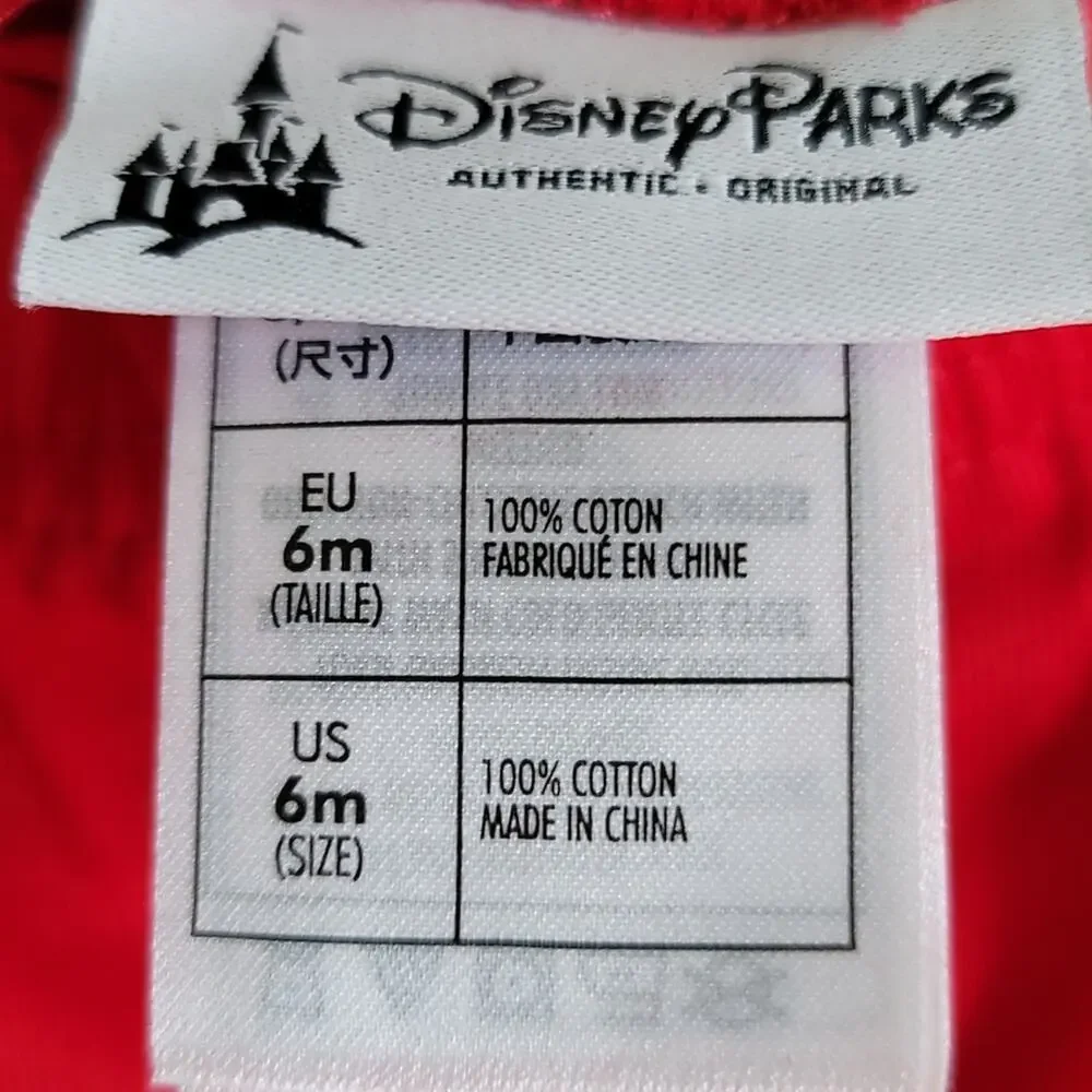 NEW - DISNEY PARKS Mickey Mouse Shirt & Short Set Walt Disney World Size 6M Red